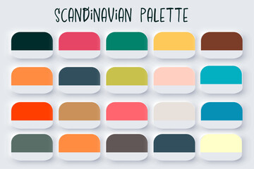 Scandinavian palette, Scandinavian swatches. Scandinavian Colours