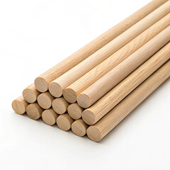 Wooden dowels pack for crafts and building