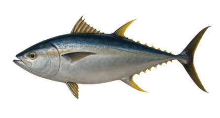 Side view of a yellowfin tuna fish