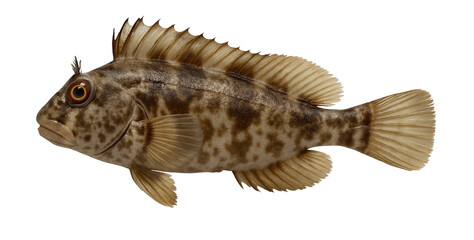 Brown scorpionfish with mottled pattern