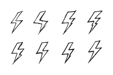 Lightening bolt line art