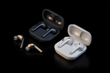 Sleek White Wireless Earbuds in Charging Case
