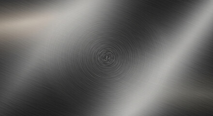 Abstract brushed metal background with a radial pattern and subtle lighting creating a cool texture.