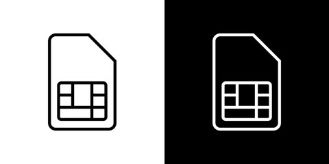 Sim card icon symbol pictogram UX UI designs