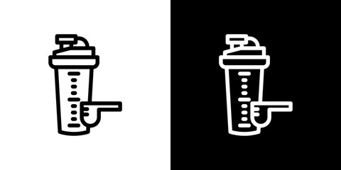 Protein shake icon symbol pictogram UX UI designs