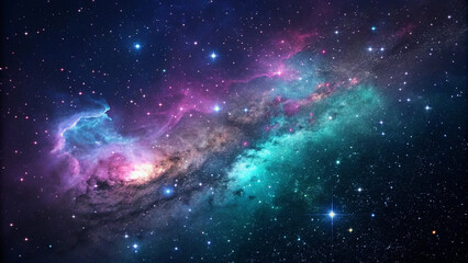 Fototapeta premium Space background realistic starry night cosmos and shining stars milky way and stardust color galaxy 