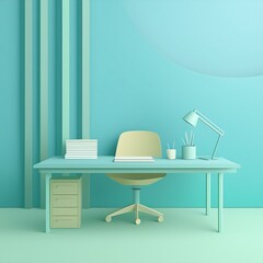 office;space for text and design;minimal concept