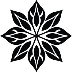 black and white abstract flower