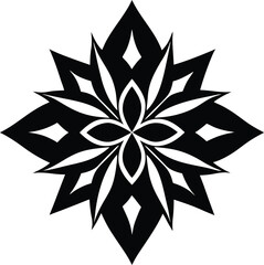 black and white abstract flower