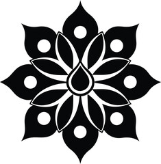 black and white flowers