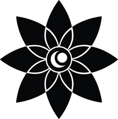vector flower silhouette