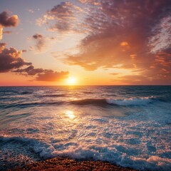 Fototapeta premium Sea and sunset