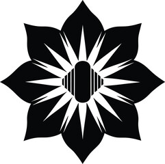 black and white tattoo of a flower