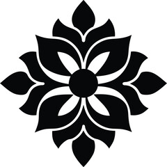 black and white mandala