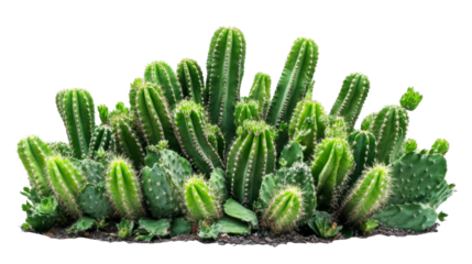 Vibrant cactus cluster desert landscape plant photography natural setting close-up view botanical beauty