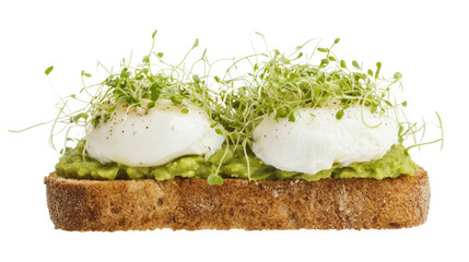 Delicious poached eggs on avocado toast kitchen food photography bright close-up culinary art