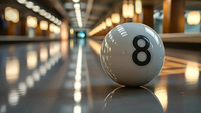Eight Ball on a Polished Billiard Table: A Game of Skill and Strategy