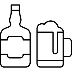 Outline Birthday Element