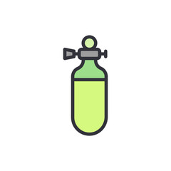Oxygen Tank Illustration Symbolizing Medical Respiratory Assistance Equipment