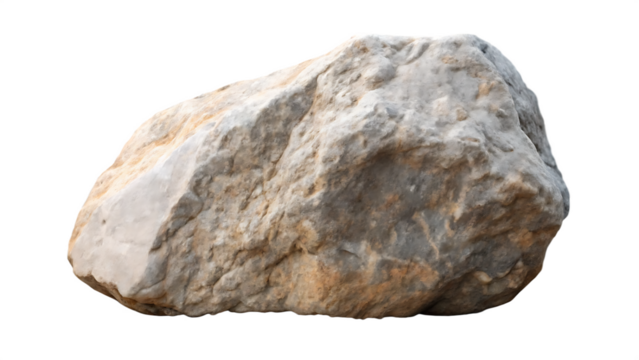 A large rock isolated on a white background