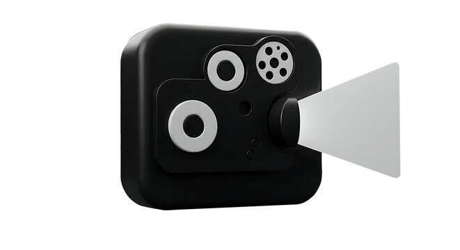 Modern Minimalist Projector Camera with Futuristic Design