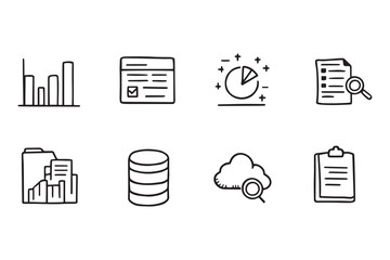 Data line art and black color