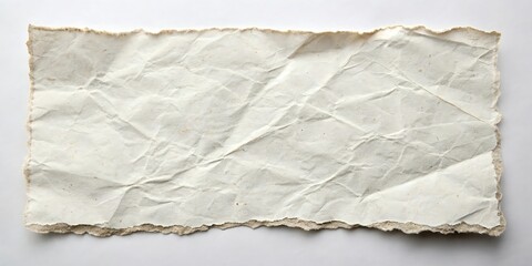 Obraz premium Crumpled and Torn White Paper with Rough Edges