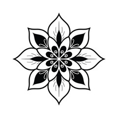 Fototapeta premium Simple ethnic mandala design for coloring books, logos, and decoration