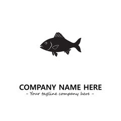 Fish silhouette logo company design vector illustration