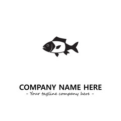 Fish silhouette logo company design vector illustration