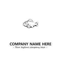 Fish silhouette logo company design vector illustration