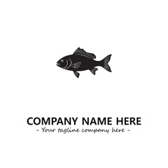 Fish silhouette logo company design vector illustration