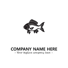 Fish silhouette logo company design vector illustration