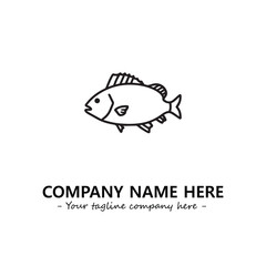 Fish silhouette logo company design vector illustration