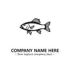 Fish silhouette logo company design vector illustration