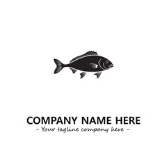 Fish silhouette logo company design vector illustration