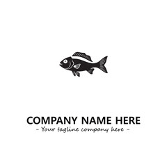 Fish silhouette logo company design vector illustration