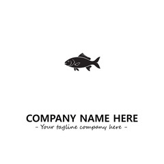 Fish silhouette logo company design vector illustration