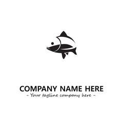 Fish silhouette logo company design vector illustration