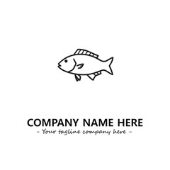 Fish silhouette logo company design vector illustration