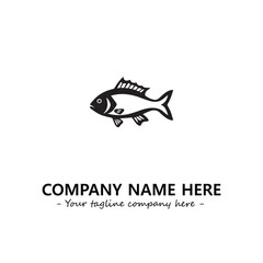 Fish silhouette logo company design vector illustration