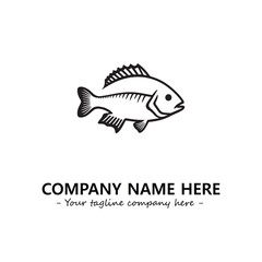 Fish silhouette logo company design vector illustration