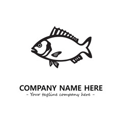 Obraz premium Fish silhouette logo company design vector illustration