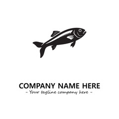 Fish silhouette logo company design vector illustration