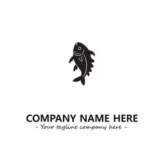 Fish silhouette logo company design vector illustration