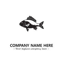 Fish silhouette logo company design vector illustration