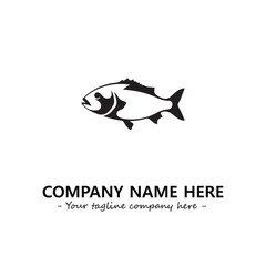 Fish silhouette logo company design vector illustration