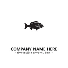 Fish silhouette logo company design vector illustration