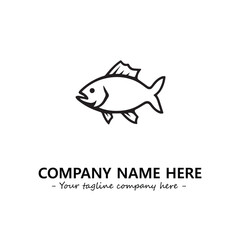 Fish silhouette logo company design vector illustration