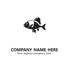 Fish silhouette logo company design vector illustration